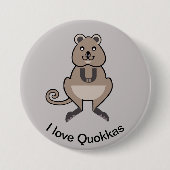 I Liebe QUOKKAS - Marsupial - Aussie wild lebende  Button (Vorderseite)