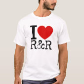 I Liebe R&R (Schwarzes) T-Shirt (Vorderseite)
