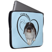 I Liebe Rabbits Laptop Sleeve (Light Blue) (Vorne Rechts)