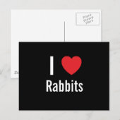 I Liebe Rabbits Postkarte (Vorne/Hinten)