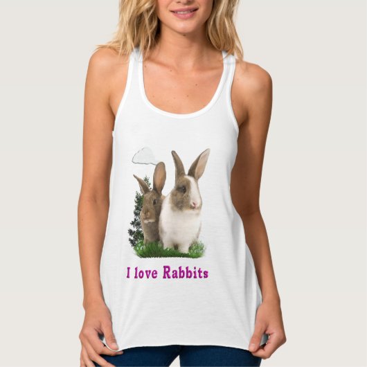 I Liebe Rabbitts Tank Top (Vorderseite)