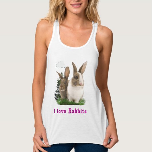 I Liebe Rabbitts Tank Top (Vorderseite)