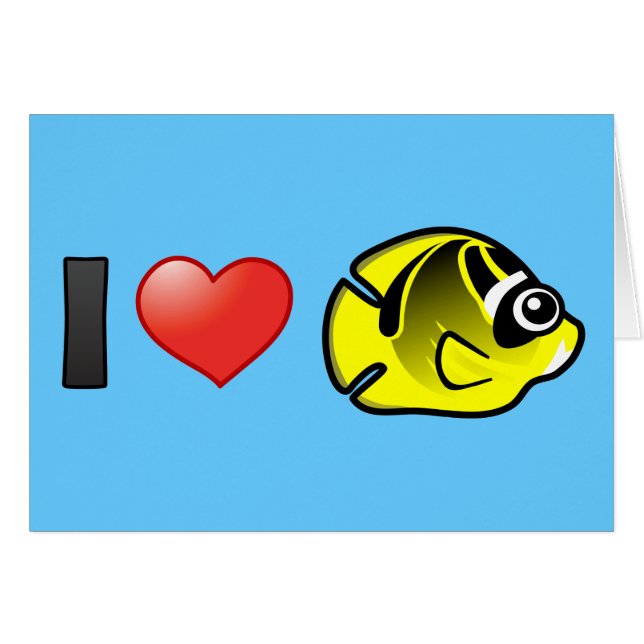 I Liebe Raccoon Butterflyfish (Vorderseite (Horizontal))