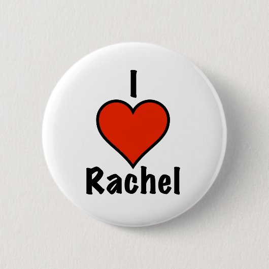 I Liebe Rachel Button (Vorderseite)