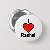 I Liebe Rachel Button (Vorne & Hinten)