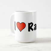 I Liebe Rachel Kaffeetasse (Vorderseite Links)