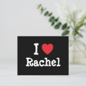 I Liebe Rachel T - Shirt Postkarte (Stehend Vorderseite)