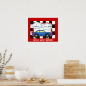 I Liebe Racing Kids Room Poster (Küche)