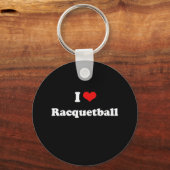 I Liebe Racquetball Tshirt Schlüsselanhänger (Vorderseite)
