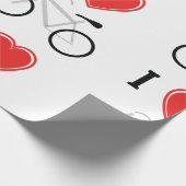 I Liebe-Radfahren Geschenkpapier (Ecke)