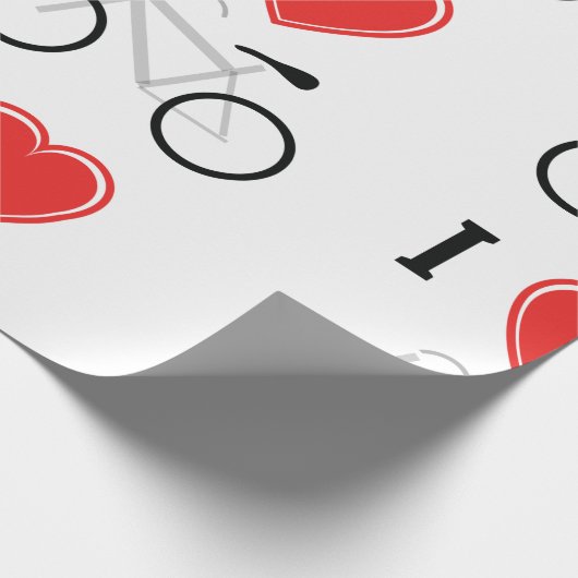 I Liebe-Radfahren Geschenkpapier (Ecke)