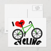 I Liebe Radfahren Postkarte (Vorne/Hinten)