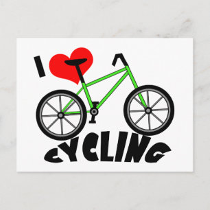 I Liebe Radfahren Postkarte