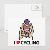 I Liebe Radfahren Postkarte (Vorne/Hinten)