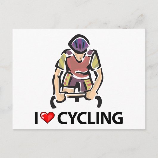 I Liebe Radfahren Postkarte (Vorderseite)