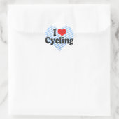 I Liebe Radfahren Runder Aufkleber (Tasche)