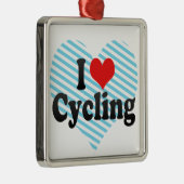 I Liebe-Radfahren Silbernes Ornament (Rechts)