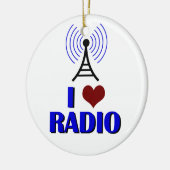 I Liebe Radio Christmas Keramik Ornament (Links)