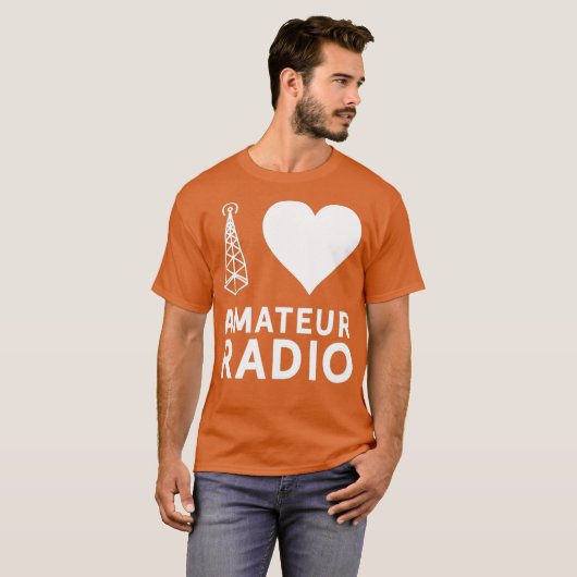 I Liebe Radio Ham Operator T-Shirt (Vorne ganz)