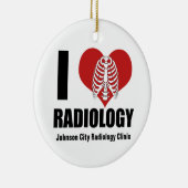 I Liebe Radiologie Custom Radiologist Weihnachten Keramik Ornament (Rechts)
