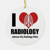 I Liebe Radiologie Custom Radiologist Weihnachten Keramik Ornament (Vorne)