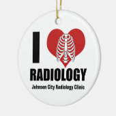 I Liebe Radiologie Custom Radiologist Weihnachten Keramik Ornament (Links)