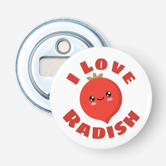 I Liebe Radish Flaschenöffner (Vorderseite)