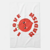 I Liebe Radish Geschirrtuch (Vertikal)