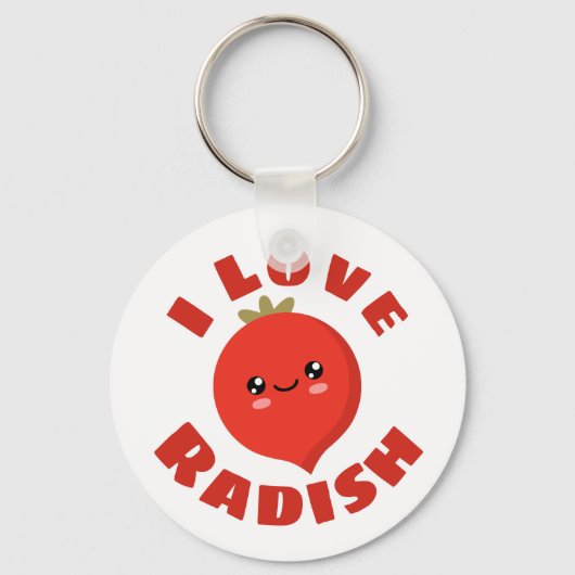 I Liebe Radish Schlüsselanhänger (Vorderseite)
