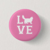 I Liebe Ragdoll Cats Fett Typografie Pink Button (Vorderseite)