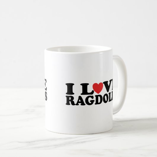 I Liebe Ragdoll Katzen Kaffeetasse (VorderseiteRechts)