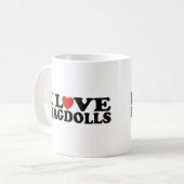 I Liebe Ragdoll Katzen Kaffeetasse (Vorderseite Links)