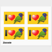 I Liebe Rainbow Lorikeets Rechteckiger Aufkleber (Blatt)