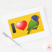 I Liebe Rainbow Lorikeets Rechteckiger Aufkleber (Umschlag)