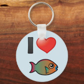 I Liebe Rainbow Parrotfish Schlüsselanhänger (Vorderseite)