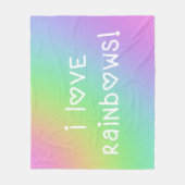 I Liebe Rainbows Fleece Blanket (Vorderseite)