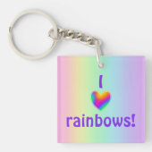 I Liebe Rainbows Schlüsselanhänger (Vorderseite)