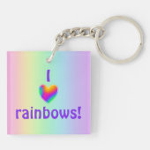 I Liebe Rainbows Schlüsselanhänger (Rückseite)