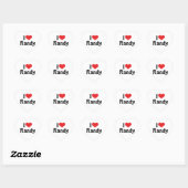 I Liebe Randy Herz-Aufkleber (Blatt)