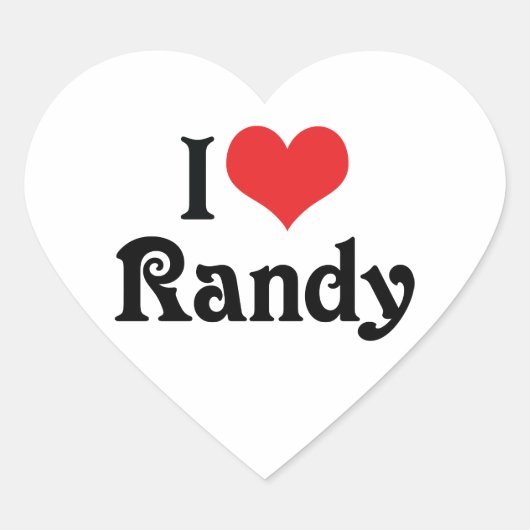 I Liebe Randy Herz-Aufkleber (Vorderseite)