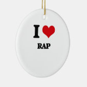 I Liebe RAP Keramik Ornament (Rechts)