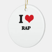 I Liebe RAP Keramik Ornament (Links)