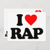 I LIEBE RAP POSTKARTE (Vorne/Hinten)