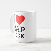 I Liebe Rap Rock Kaffeetasse (Vorderseite Links)