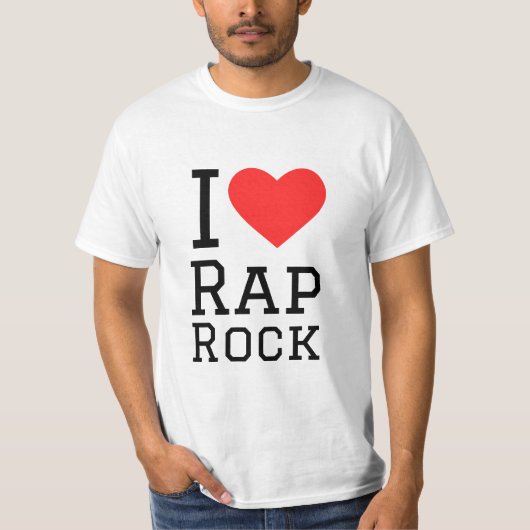 I Liebe Rap Rock T-Shirt (Vorderseite)