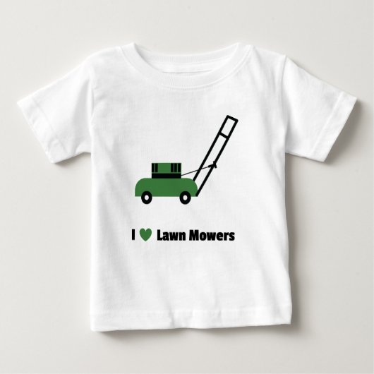 I Liebe Rasenmäher Baby T-shirt (Vorderseite)