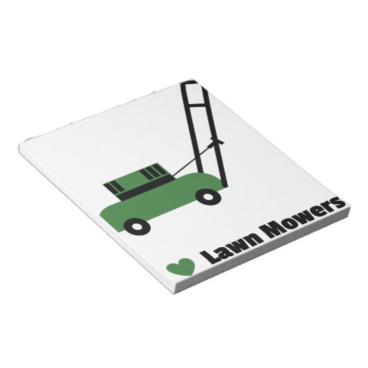 I Liebe Rasenmäher Notizblock (angewinkelt)