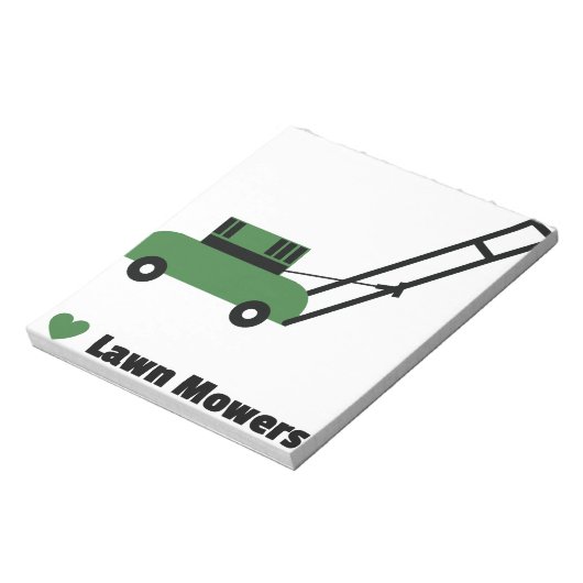 I Liebe Rasenmäher Notizblock (Rotiert)