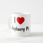 I Liebe Raspberry Pi Kaffeetasse (Vorderseite Links)