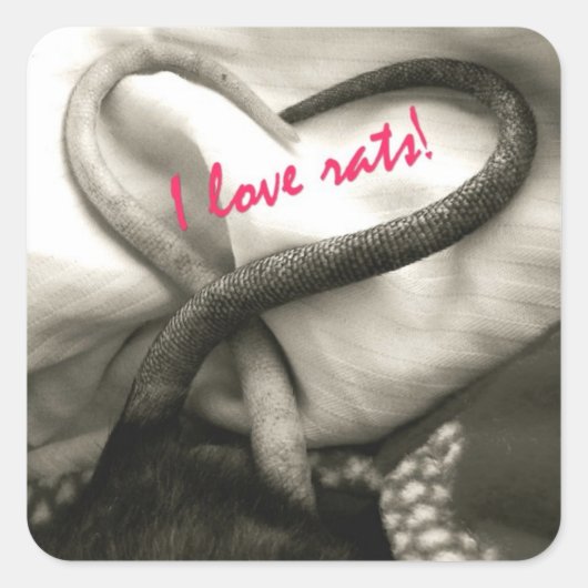 I LIEBE Rats Aufkleber (Vorderseite)